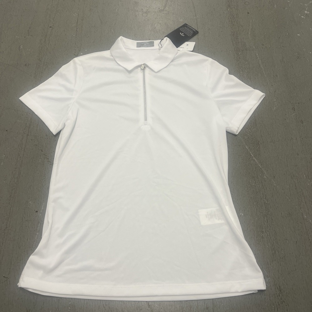 Callaway Opti-Dri Women's White Performance Golf Polo Shirt XS Ladies Premium - Picture 2 of 6